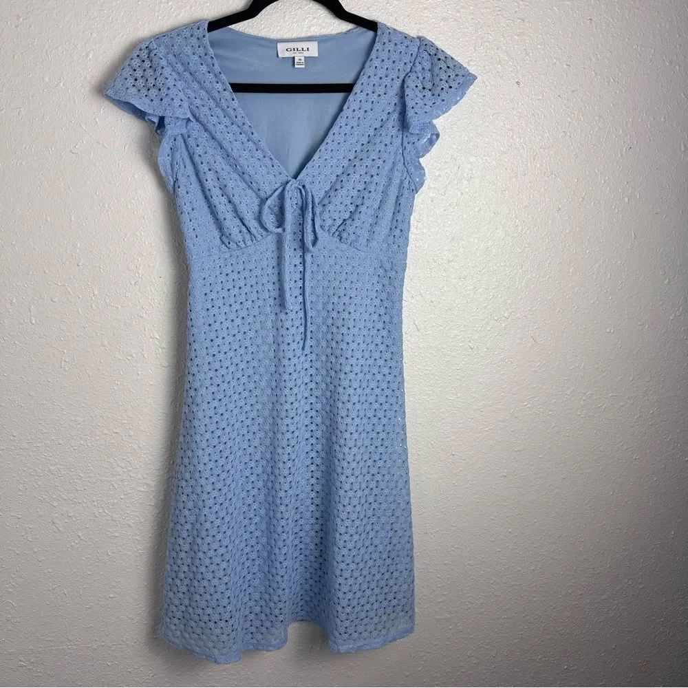 βοΈGilli BlueβEyelet Dress Sizeβ XS